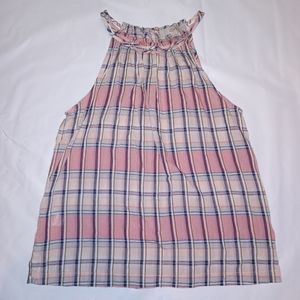 Loft pleated shift dress size M